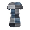 thumbnail image 5 of Cmfcve Women's Summer T-Shirt Dress Short Sleeve Tie Bohemian Dress V-Neck Printed Midi Dresses with Pockets, 5 of 6