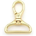 thumbnail image 3 of 2pcs Oval Snap Hooks Heavy Duty Metal Push Gate Swivel Lobster Clasp Keychain Clip Purse Making Accessories SC09 (1 1/4 Inch, Gold), 3 of 5