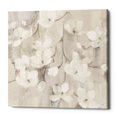 Epic Graffiti 'Magnolias in Spring II Neutral' by Albena Hristova, Canvas Wall Art, 37"x37"
