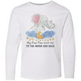 thumbnail image 3 of Inktastic My Paw Paw Loves me to the Moon and Back Elephant Family Long Sleeve Youth T-Shirt, 3 of 5
