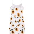 thumbnail image 2 of Women's Sleeveless Spaghetti Strap Floral Print Cami Bodycon Dress, 2 of 5