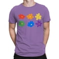 thumbnail image 2 of Colorful Doodle Flower Collection Men's T-shirt, 2 of 3