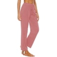 thumbnail image 1 of Womens Comfy Lounge Pants Loose Yoga Pants Cotton Blend Soft Drawstring Wide Leg Pants with Pockets, 1 of 6