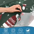 thumbnail image 3 of Yayeee Kitchen Curtains Tier Pair Light Filtering 27"x36" Rod Pocket Short Cafe Window Panel, Green Christmas Hats, 3 of 7
