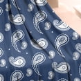 thumbnail image 4 of Blue Pioneer Flower and Paisley Pattern Blanket,Comfortable Soft Flannel Throw Blanket,All Season,Warm Lightweight Blankets for Sofa Bed Couch Living Room Chair,50"x60", 4 of 4