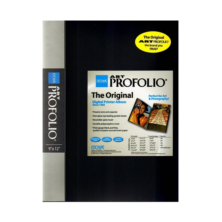 Art Profolio Storage & Display Book 9 in. x 12 in., 24