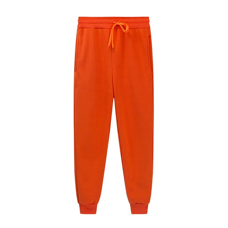 ALLLIST Sweatpants for Men Pants Orange Men Pants