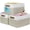 Beige / Off-White, variant on Extra Large Fabric Storage Baskets for Shelves 3 Pack, 16x13in Closet Storage Bins for Shelves, Canvas Baskets for Organizing, Linen Closet Organizers, Cloth Basket, Beige/Off-White