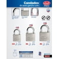 thumbnail image 2 of Candado Acero Corto Llave Estándar 38mm Cromo Satinado Lock L22S50A, 2 of 3