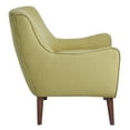 thumbnail image 6 of Mid-Century Accent Chair, Modern Upholstered Armchair with Wood Legs, Comfy Single Sofa Chair for Living Room, Bedroom, Green, 6 of 7