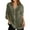 Green, variant on EDFBUYKRS Linen Button Down Shirts for Women Roll up Long Sleeve V Neck Blouse Tops with Pockets S