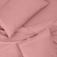 thumbnail image 5 of ROYALE LINENS 300 Thread Count 100% Long Staple Combed Cotton Sheet Set - 4 Piece King Bed Sheets - 1 Fitted, 1 Flat & 2 Pillow Cases - Soft Cool & Crisp Sheet Set (King, Pink), 5 of 10