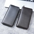 thumbnail image 3 of Cartera larga con cremallera para hombre, cartera de gran capacidad, bolso de mano, bolso para teléfono móvil, tarjetero informal, 3 of 5