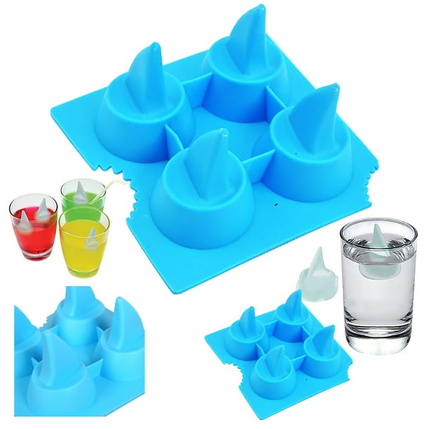 Moldes Bandeja de Hielo de Tiburones Bandeja de Hielo de Aleta Caja de Hielo de Cola de Pez Creativa Hielo Hielo Mak