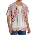 thumbnail image 4 of KLL High Heel Shoes Butterfly Print Men's Shirt Short Sleeve Button Down Summer Cuba Beach Shirts- Medium, 4 of 7