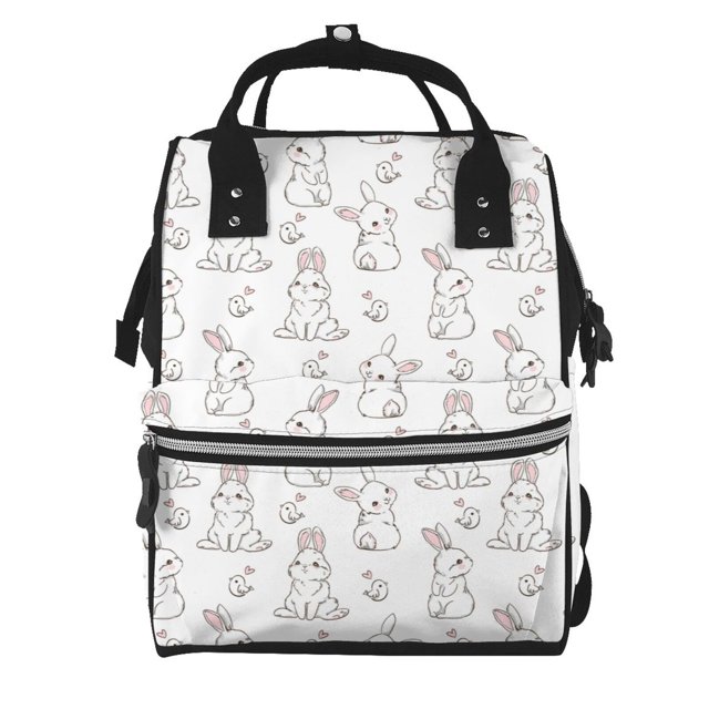 Easygdp Bunny And Bird para Bolsa de Bebé de Gran Capacidad con Múltiples Bolsillos, Bolsa de Pañales para Padres, Bolsa de Viaje Organizada y Elegante