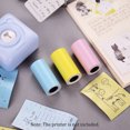 thumbnail image 3 of Graflsoa 3-Pack Color Thermal Sticker Rolls (Blue, Pink, Yellow) for Mini Printers - 57x30mm Adhesive Labels, Compatible with Pocket Printers, 3 of 6