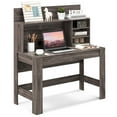 thumbnail image 1 of Gymax Home Office Computer Desk Study Table Writing Workstation Hutch Cable Hole Oak, 1 of 10