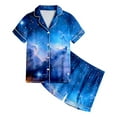 thumbnail image 3 of Gubotare Little Girl Pajamas Pajama Sets for Girls Kids Pjs Summer Short Sleeve Sleepwear,Blue 2-3 Years, 3 of 3