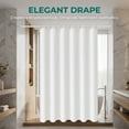 thumbnail image 5 of Unique Bargains Waterproof Shower Curtain Sets with 12 Plastic Hooks White 71"W x 71"L, 5 of 8