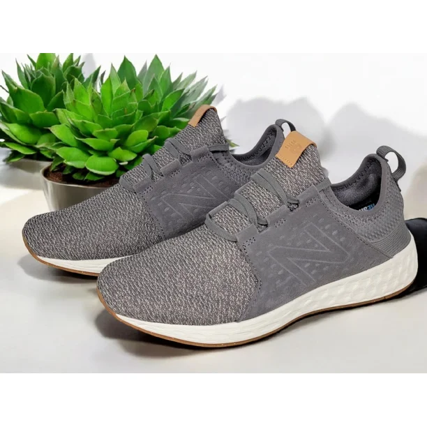 New Balance Fresh Foam Cruz Mens 10.5 2E Gray Running Shoes Sneakers MCRUZOG