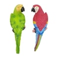 thumbnail image 1 of 2x Estatuas de loros artificiales, adorno colgante de árboles, esculturas de loros Figuras de aves para el jardín de la pared jardín del jardín césped, 1 of 8