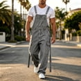 thumbnail image 2 of QQZ Wide Leg Cargo Denim Overalls Men, Adjustable Suspender Baggy Jumpsuit Pants for Street Wear, Work Wear and Casual Daily Outings, 2 of 5