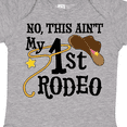 thumbnail image 4 of Inktastic No, This Ain't My 1st Rodeo Cowboy Hat and Lasso Boys or Girls Baby Bodysuit, 4 of 5