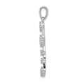 thumbnail image 2 of 14K White Gold Charm Pendant Diamond Round 1 4Ct. Cross, 2 of 4