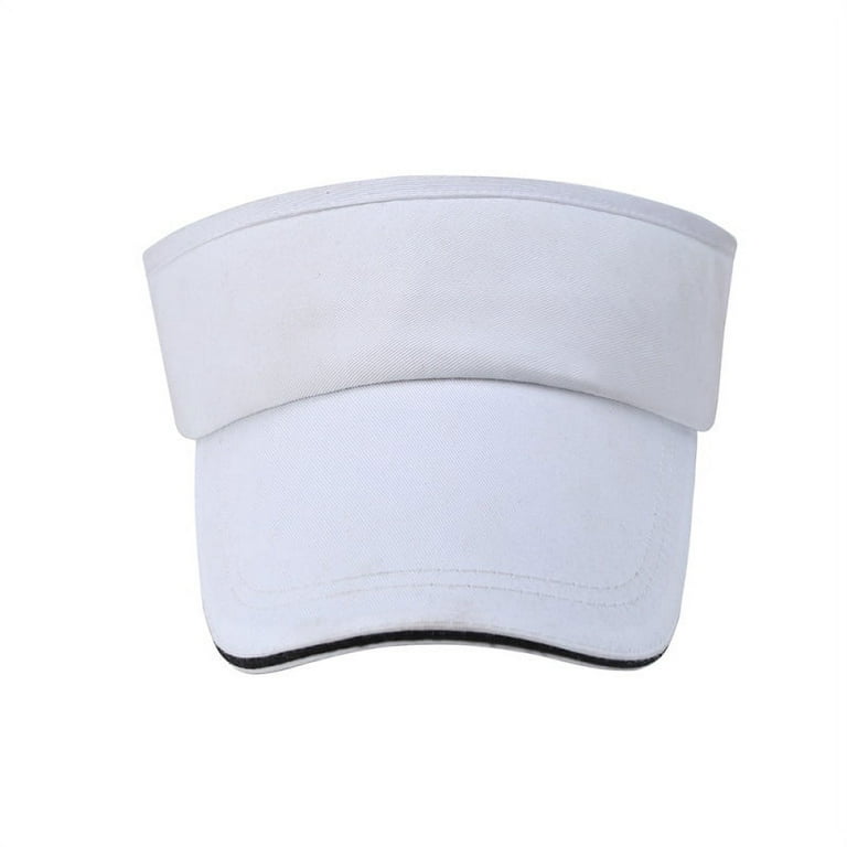 Summer Solid Color Cotton Breathable Tennis Hat Visor Cap