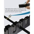 thumbnail image 6 of Fishing Rod Rack Holders Wall-mounted Fish Pole Holder for Garage & Boat 6-Rod Storage Racks (Horizontal Black, 1 Pair), 6 of 12