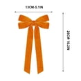 thumbnail image 5 of 16 Pcs Velvet Christmas Bows Ornaments, Orange Long Tail Ribbon Bows for Christmas Tree, Wreath, Garland & Gift Wrap Decor, 5 of 6