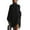 Black, variant on Corduroy Fringe Dress for Women's Turtleneck Long Sleeve Solid Vintage Loose Chic Pockets Casual Winter Autumn Midi Dresses