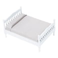 thumbnail image 2 of Cama en Miniatura 1:12, Cama Doble, de Noche, Accesorios de Decoración para Casa de Muñecas CUTICAT Cama de miniaturas de casa de muñecas, 2 of 7