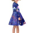 thumbnail image 2 of DISNIMO Axolotl Dress for Girls Galaxy Dress for Girls Long Sleeve Midi Dress Girls Kids Twirl Dress Children Holiday Dress Girls 3-4 Dresses Children Girl Dress Fall Kids Fall Dress Clothes, 2 of 6