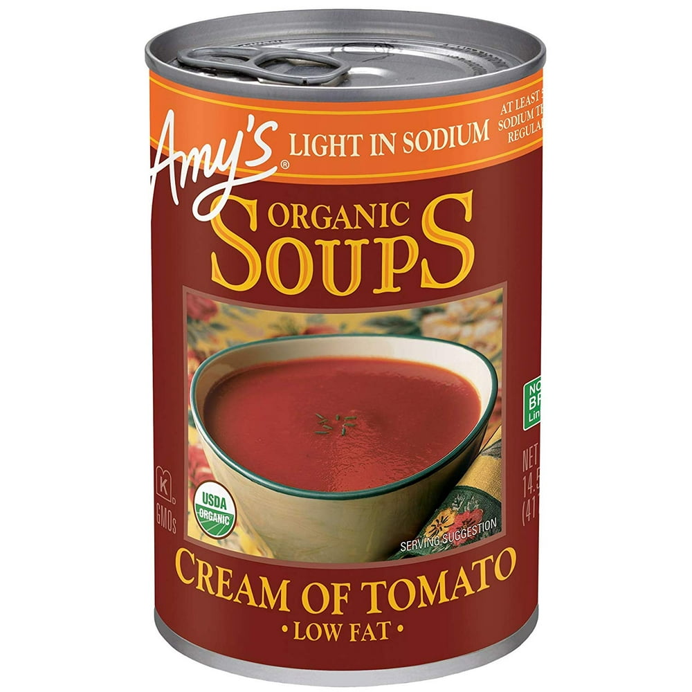 Amy's Organic Cream of Tomato Soup, Light in Sodium, Gluten Free, Low