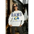 thumbnail image 4 of Women's Gameday Couture  White Los Angeles Rams  Sunday Drives Oversized Crewneck Pullover Sweatshirt, 4 of 7