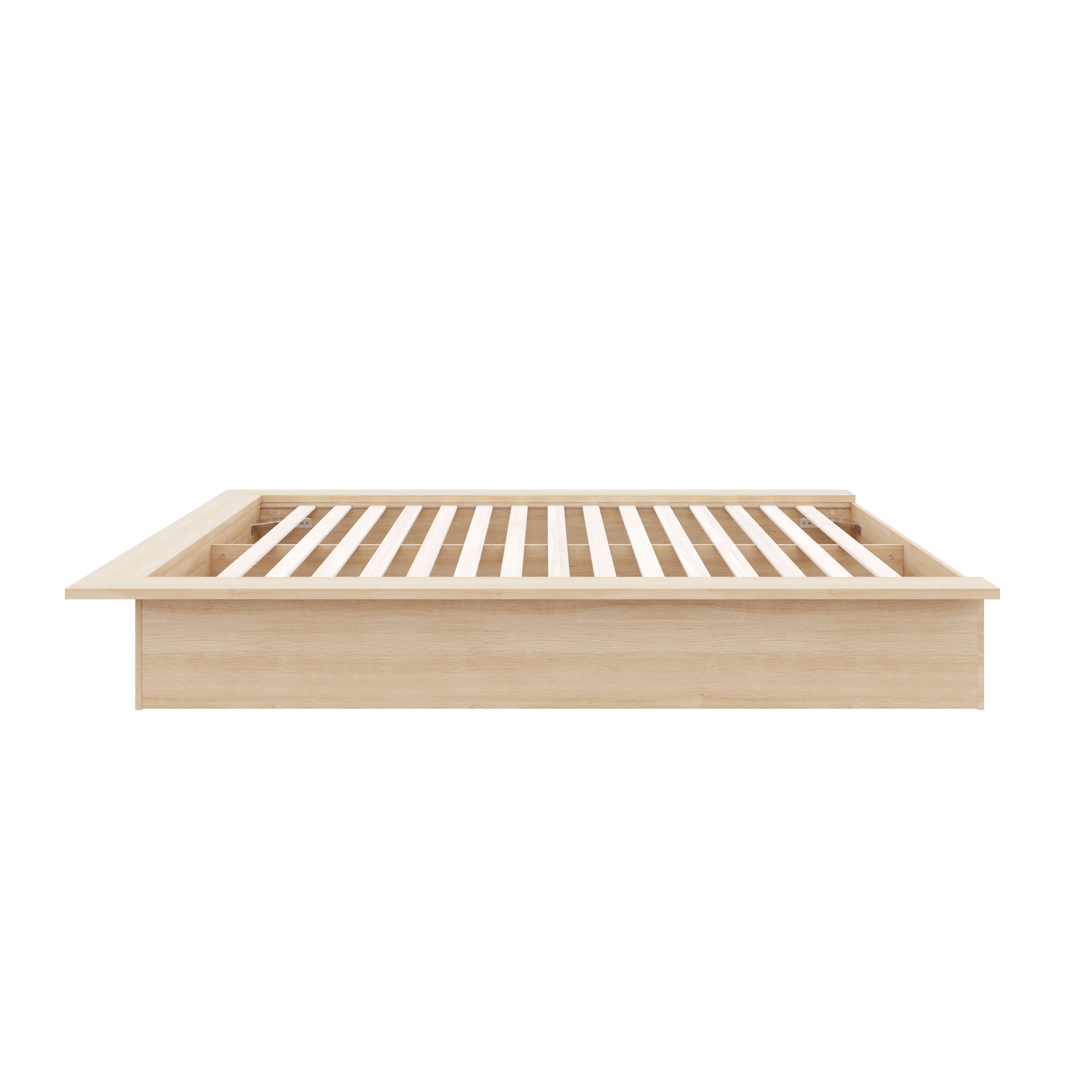 Nexera Malibu Queen Size Platform Bed, Natural Blonde Oak