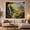 Castle Pool, variant on Fantasy Castle with Waterfalls in Mountain Valley, Dreamy Magical Digital Art for Fantasy Art Lovers, Mystical Room Decor Housewarming Gift Tapestry Wall Hanging for Living Room, Bedroom and Dorm