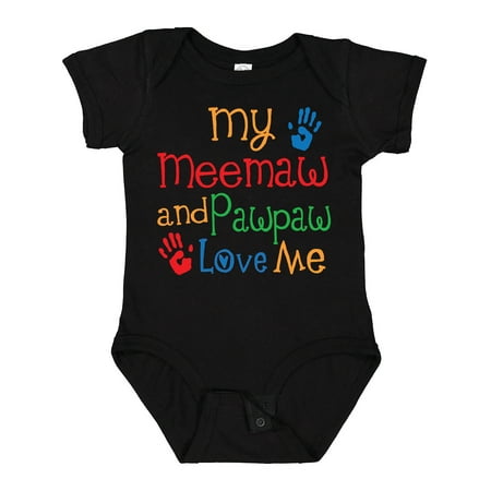 

Inktastic My Meemaw and Pawpaw Love Me Boys or Girls Baby Bodysuit