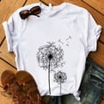 thumbnail image 3 of CALAFEBILA Womens Plus Size Shirts Crop Woman T Shirts,Ladies Fashion Floral Print T-shirt Summer Short Sleeve Crew Neck Women's Tops, 3 of 7