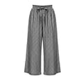 thumbnail image 6 of Women's Wide Leg Capri Pants Cropped Palazzo Summer Beach Vacation Casual Pants with Pockets Drawstring Dark Gray S(S), 6 of 6