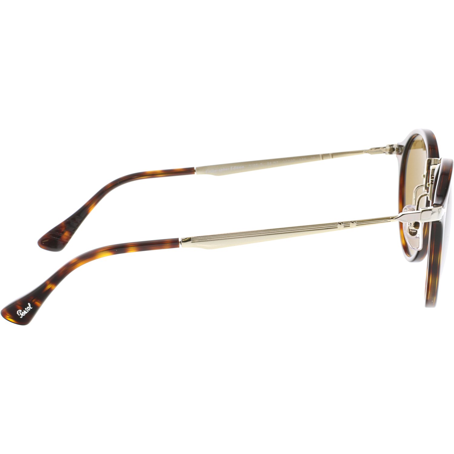 Persol Men's Polarized PO3166S-24/57-51 Brown Round Sunglasses - image 2 of 3
