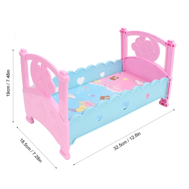 Preciosa Simulación Muñeca Cama Cunas Bebé Juguetes Para Jugar A Las Casitas Plástico Para Dormitorio De Niños