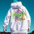 thumbnail image 2 of Sudadera con capucha con estampado de letras de grafiti de otoño para hombre, moda Harajuku Y2K, ropa de calle, sudadera con capucha, nueva sudadera con capucha de hip hop, 2 of 5