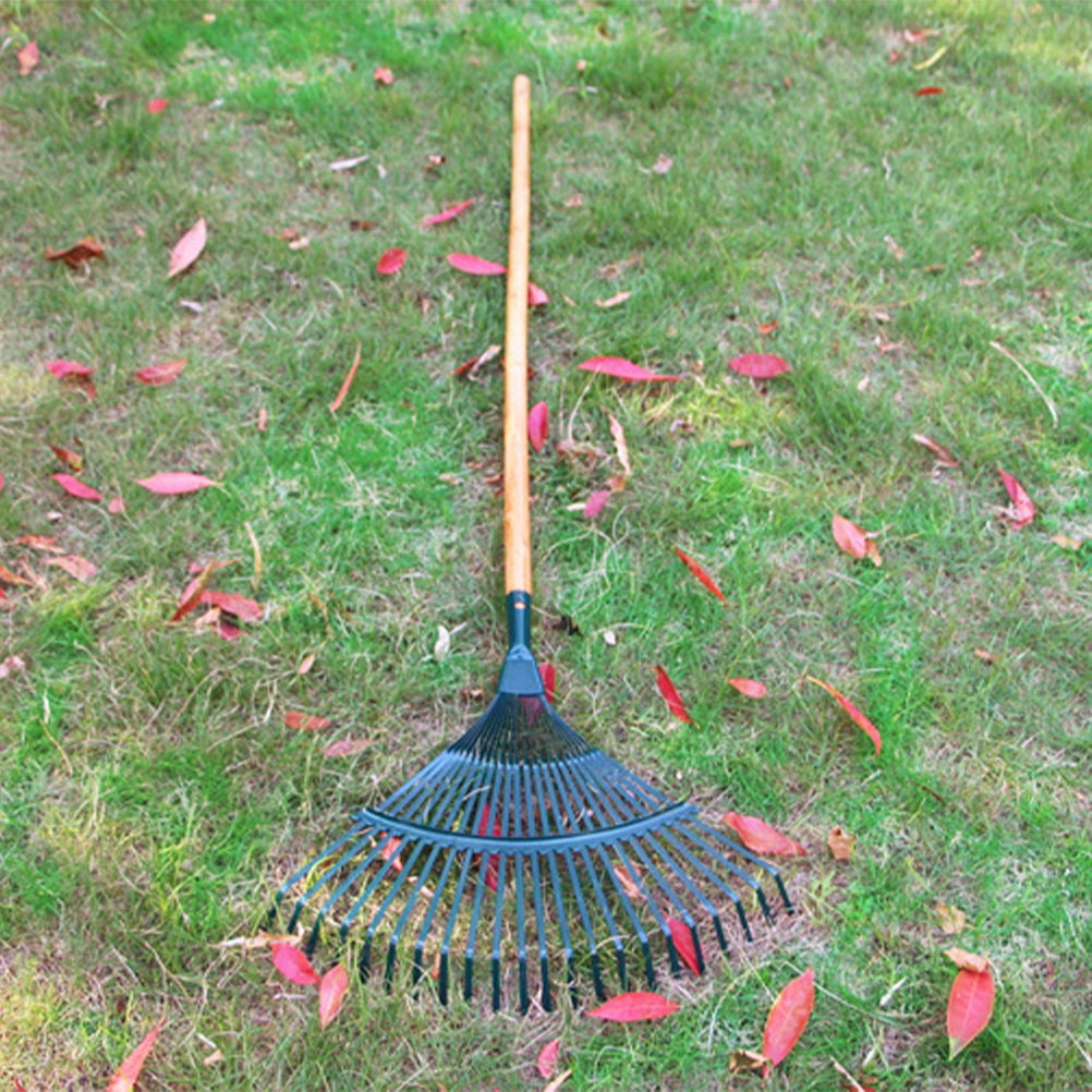 NUOLUX Small Garden Rake 1-Pack for Weeding, Leaf Cleanup, Yard Maintenance 16.5x15.7x0.8in Outdoor Tool