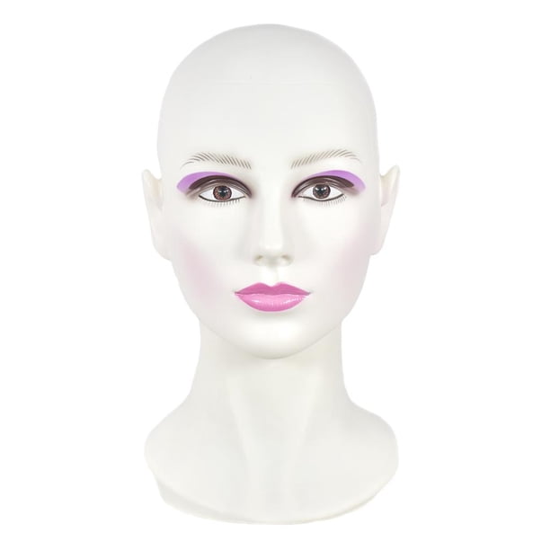 Pelucas de de 20 pulgadas, peluquín, maniquí, sombrero, joyería, auriculares, pantalla, maniquí Blanco