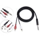thumbnail image 3 of Macho a dos RCA,cable divisor cable de audio estéreo adaptador y 35 mm,Cable de 6,35 mm a 2rca,conector rca para controlador de DJ,cable rca serie chapada en oro,6,35 mm 1/4 de pulgada macho a, 3 of 9