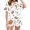 White women halloween 2 piece sets a3, variant on Bzdzmqm Women Halloween 2 Piece Sets Print Short Sleeve Round Neck Casual Outfits Breathable Cool Shorts Lounge Set, White S