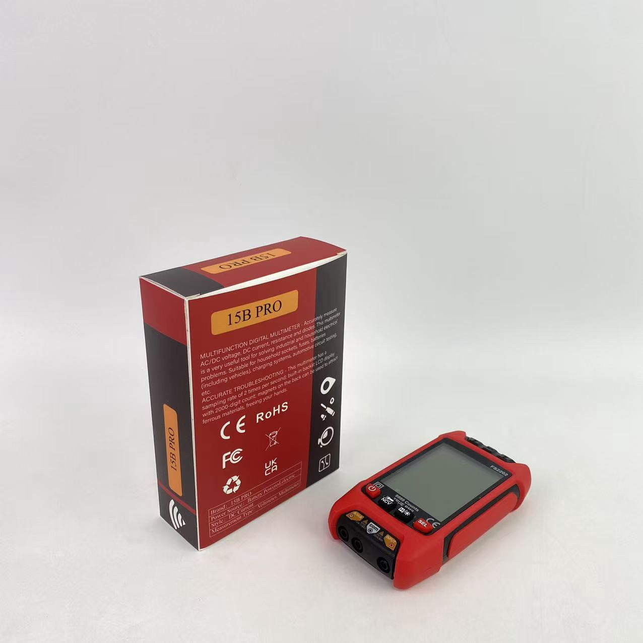 15B PRO Digital multimeters,58A Multimeter 2000 Counts Digital Multimeter , DC AC Voltmeter and Ohm Volt Amp Tester, Measures Voltage, Current, Resistance; Tests Live Wire, Continuity